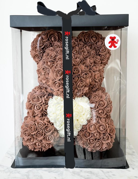 XXL Roosbeer Bruin met Wit Hart