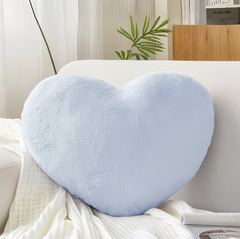 Hart Kussen Blauw - 50x34cm